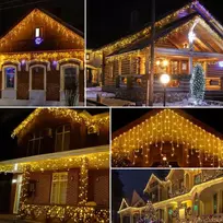 Cerial Šviesos užuolaida, šventinė girlianda, dekoratyvinės lemputės 20 m 540 Led