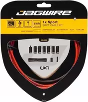 Jagwire Sport 1x Shift raudonos spalvos pavarų perjungimo trosų ir šarvų komplektas
