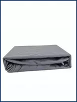 Pilka jersey paklodė su guma, 100x220, premium, stora, 100% medvilnė