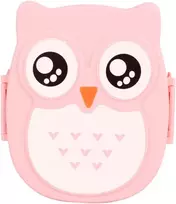Vaikiška pelėdos formos priešpiečių dėžutė, saugi maistui, tinkama naudoti mikrobangų krosnelėje, boite a gouter hibou konteineris, plastikinis nešiojamas animacinis pelėdos formos priešpiečių dėžutė