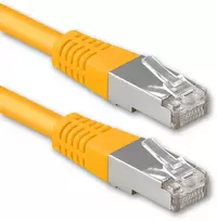 Cat6 ethernet lan patch cord tinklo kabelis cat 6 - 10m geltonas - 1 vnt. sftp pimf lszh varinis