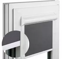 Terminė roletė kasete sidabrinis termo 126x150 vidinė užtemdanti