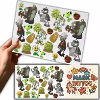 Laikinos tatuiruotės vaikams Plants vs Zombies