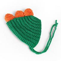Windproof Dog Head Cover Soft Winter Pet Cap Cute Dinosaur Knitted Pet Hat  Photography