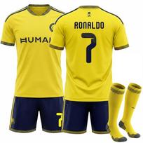 Paaugliams Vaikams Suaugusiems Futbolo Aprangos 2026-27 Al-Nassr Namų #7 RONALDO Sportinio Treniruotės Dydžių Rinkinys su Kojinėmis 3XL