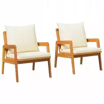 Sodo kėdės Vidaxl 2 vnt. 59,5x65x71,5 cm, pagamintos iš akacijos medienos