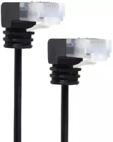 Xiwai itin plonas cat6 ethernet kabelis rj45 kampinis 25 cm utp tinklo kabelis patch kabelis 90 laipsnių cat6a lan nešiojamam kompiuteriui maršrutizatoriui tv box