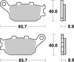 Trw Lucas stabdžių kaladėlės kh174 organic honda cbf 500 04-08, cb 600 hornet