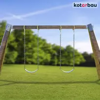 Kotarbau® Sūpynių kabliukas 100 mm apvalus medinis karabinas sūpynių spaustukas hamako tvirtinimo elementas sūpynių kabliukas sūpynių pakabinimo tvirtinimo elementas geltonas galvanizuotas