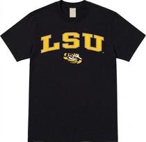 LSU Tigers T-Shirt Arch Over Purple Officially Licensed College Tee XL yellow