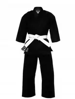 Evolution juodas karate kimono karatega 8 oz + diržas 200 cm