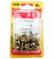 Grūdinto plieno medvaržčiai 4x16mm pz blister bwk Wkręt-met, 45 vnt.