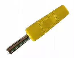 Lexton 4mm bananinis kištukas, geltonas