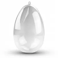Akriliniai dviejų dalių pakabinami kiaušiniai 13cm 5vnt. plastikinis skaidrus kiaušinis