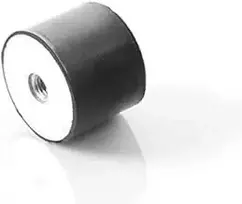 Kojelė įrenginiui, guminis buferis, guminis metalinis elementas su vienpusiu vidiniu sriegiu, tipas E (m10 x 10, 50 x 50)