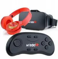 Virtualios realybės 3d Vr akiniai 360° telefonui su valdikliu ir ausinėmis Esperanza