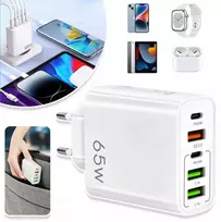 Greitas 65w tinklo įkroviklis 3x Usb-a 2xusb-c greitas įkrovimas Pd Qc 3.0