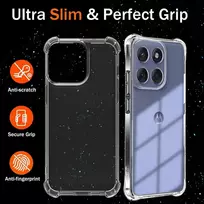 Skaidrus dėklas Motorola Moto Edge 60 Fusion, minkštas silikonas