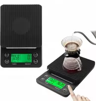 Virtuvinės svarstyklės, tikslios, 3000g / 0,1g, ekranas, skaitiklis kavos virimui