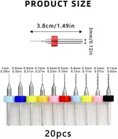 20 dalių mini grąžtų rinkinys, skirtas modeliavimui, mikro grąžtų rinkinys, volframo plienas, mikro spiraliniai grąžtai, pcb plokštė, graviravimo grąžtų rinkinys skirtas grubiam akmeniui, juvelyrikai, perforavimui, graviravimui