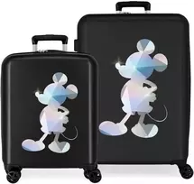 Disney 100 Special Shine Mickey Comic Adaptable kosmetikos krepšys, sidabrinis, lagaminų rinkinys