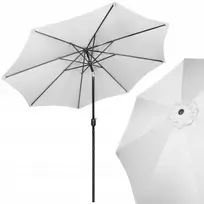Didelis sulankstomas sodo skėtis Springos, pilkas, laužomas, tvirtas, 300 cm su rankena