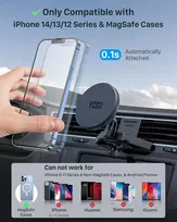 Yosh magnetinis telefono laikiklis automobiliui į cd grotuvo lizdą, skirtas iphone 16/15/14/13/12 serijoms ir mag-safe dėklams, 360° besisukantis laikiklis, suderinamas su cd grotuvo lizdu
