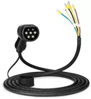 Pakaitinis elektromobilų įkrovimo stotelės kabelis Type 2, 16A, 3 fazės, 5m ilgio - 11kW