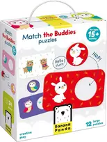 Banana 49030 Panda - Match The Buddies Puzzles - įstatomi galvosūkiai pradedantiesiems ir užduočių veikla vaikams nuo 15 mėnesių