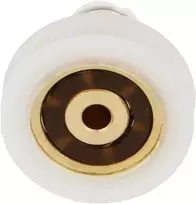 Amig dušo kabinos ratukai | 2 vnt. rinkinys | Ø 22 x 28 mm | Kampinis guolis ir M4x8 varžtas | Stumdomoms vonios kambario durims | Baltas nailonas