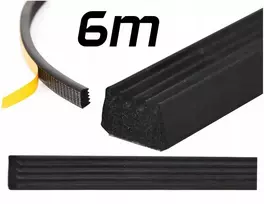 E formos durų ir langų sandarinimo juosta 15x8mm 6m lipni triukšmo izoliacija