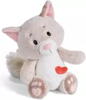 Nici Minkštas žaislas Meilės katė Pūkuota 25 cm - mielas minkštas pliušinis žaislas apkabinimui ir žaidimui, pliušinis žaislas vaikams ir suaugusiems, 49407, puiki dovanos idėja, smėlio spalvos, 25 cm