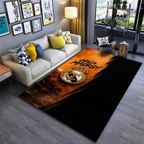 Sports Area Rug, Real Madrid Hala Madrid Orange Logo Poster, Fan Cave Decor, Non-Slip Mat 40x60cm( 15x23in )