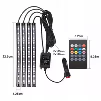Led rgb apšvietimas automobilio salonui, juosta + pultelis