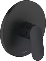 Duravit Wave potinkinis dušo maišytuvas 1 vartotojui su perjungimo ventiliu, vienos svirties dušo maišytuvas su keramikos maišymo sistema, matinė juoda