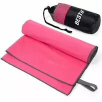 Bestif Didelis greitai džiūstantis sportinis paplūdimio rankšluostis iš mikropluošto į sporto salę 180x90