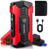 Powerbank jump starter 10000 mah automobilio paleidėjas + gnybtai laidai