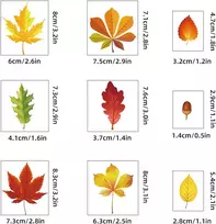 Enyacos Padėkos dienos langų lipdukai, rudens langų lipdukai, padėkos dienos langų lipdukai, rudens lapų padėkos dienos dekoracijos, sezoniniai šventiniai langų lipdukai (b)