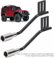 Vgeby Išmetimo vamzdis, 1 pora metalinių Rc automobilių modeliavimo dekoratyvinių išmetimo vamzdžių priedų, skirtų Scx10 1/10 Traxxas Trx4