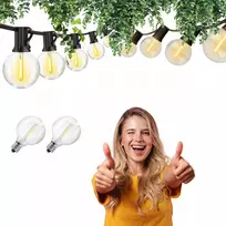 Sodo girlianda 20m su 20 Led lempučių 1w grandine + 2x E12 nemokamai