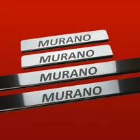 Nissan Murano Mk2 Z51 Nerūdijančio plieno slenksčių apdailos juostelės, blizgus paviršius