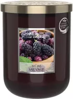 Heart & Home kvapni žvakė, pagaminta iš natūralaus sojų vaško namams - didelis stiklainis su gervuogių aromatu - 75 valandų degimo laikas - dovana, dekoracija ir kvapas namams - stiklas