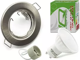 Lubinis šviestuvas Halogeninio lubinio šviestuvo rėmelio komplektas + gu10 5w led cw šaltai balta iqepe