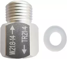 Taozhugong buitinis soda cilindro adapteris, co2 adapteris, naminio alaus statinės reguliatorius tr21-4 į w21.8 tvirtą cilindro adapterio keitiklio priedus, adapteris co2 buteliui akvariumui (a)