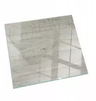 Grūdintas dekoratyvinis stiklas po krosnele Šviesi medžio tekstūra Kvadratas 50x50 cm