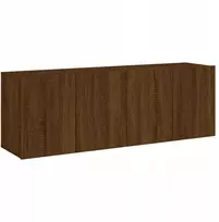 Tv staliukas iš medienos drožlių 60x30x41cm rudas