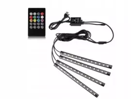 Didelis 48 led usb app pultelis muzikos automobilio salono apšvietimas