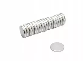 Neodimio magnetas, cilindro formos, Mw 15x1,5 mm N38 10 vnt.