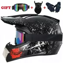 Kroso šalmas skirtas krosui motociklui enduro monster + pirštinės + akiniai komplektas