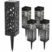 4x Superled sodo saulės led lempa ažūrinis žibintas įsmeigiamas liepsna